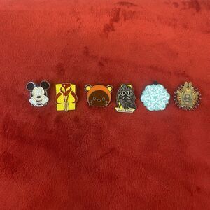Disney Pin Lot of 6 Star Wars Mickey Mouse Mixed Variety